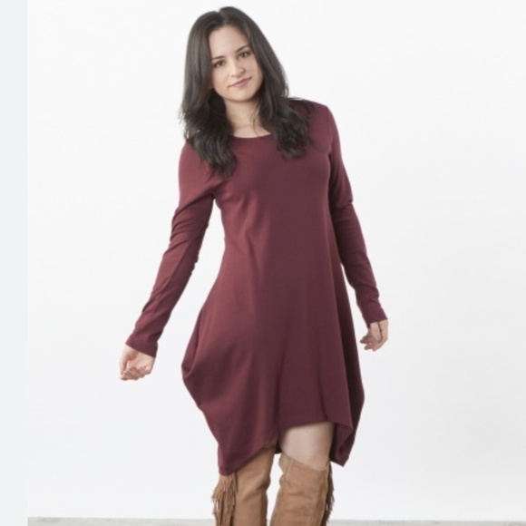 Bryn Walker M Chels Bamboo cotton stretch long sleeve Tunic dress USA lagenlook - Picture 1 of 12